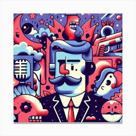 Man With Mustache Canvas Print