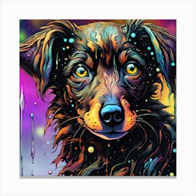 Dog Painting Canvas Print