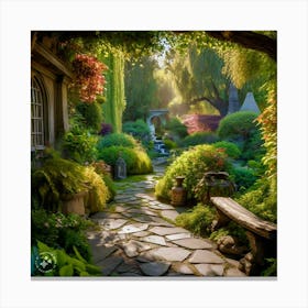 Garden Path Canvas Print