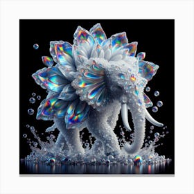 Elephant In Water 2 Canvas Print