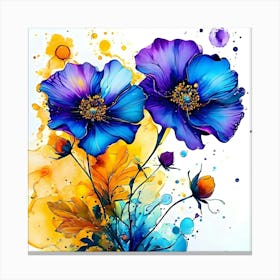 Blue Poppies Canvas Print