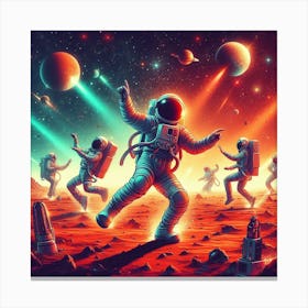 Astronauts On Mars Canvas Print