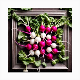 Radishes In A Frame 12 Canvas Print