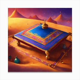 Magic Carpet From The Movie Aladdin And The Magic Canvas Print