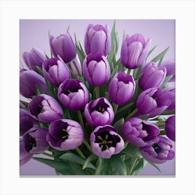 Purple Tulips 1 Canvas Print