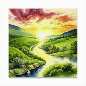 Landscape Painting 3 Canvas Print