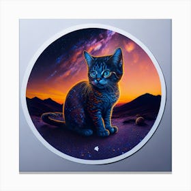 Cat Colored Sky (36) Canvas Print