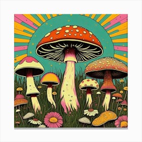 Psychedelic Mushrooms 2 Canvas Print