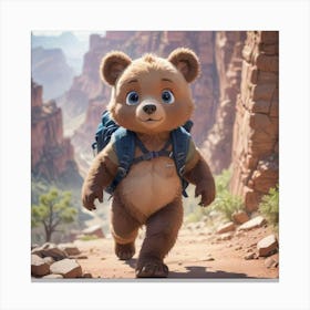 Bear At The Grand Canyon Canvas Print