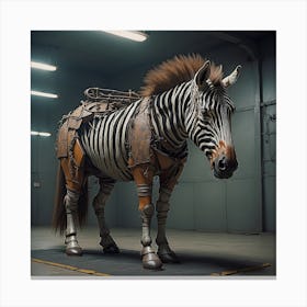 Zebra Horse Hybrid Indoors Canvas Print