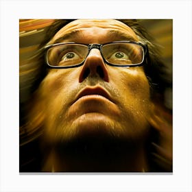 Man In Glasses Canvas Print