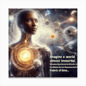 Imagine A World Almost Immortal Canvas Print