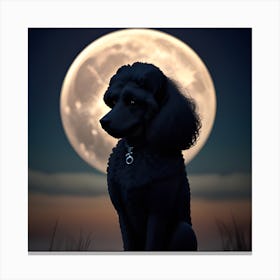 Lunar Poodle Canvas Print