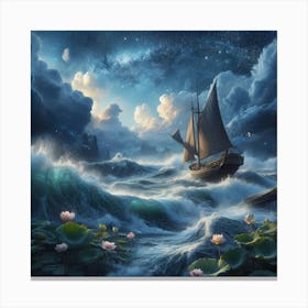 Sailing boating Canvas Print