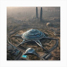 Futuristic City 346 Canvas Print