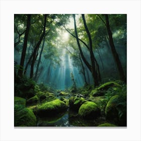 Mossy Forest Canvas Print