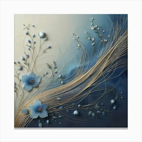 Blue Flowers 5 Canvas Print