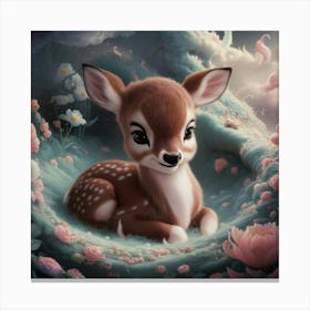 Fawn Wall Art Canvas Print