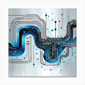 Abstract Circuit Board, circuit board abstract art, technology art, futuristic art , electronics Canvas Print