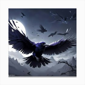 Raven Canvas Print