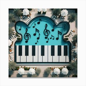 Piano Pool Canvas Print