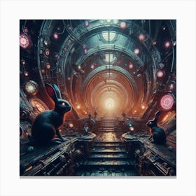 Down The Cyberabbit Hole 3 Canvas Print