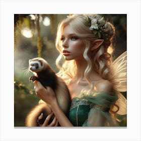 Fairy Ferret 1 Canvas Print
