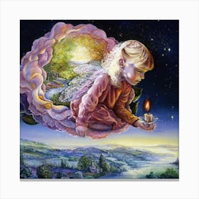 Fairy In A Flower Canvas Print