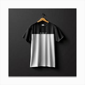 Black And White T - Shirt Canvas Print