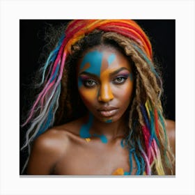 African Woman With Dreadlocks Canvas Print