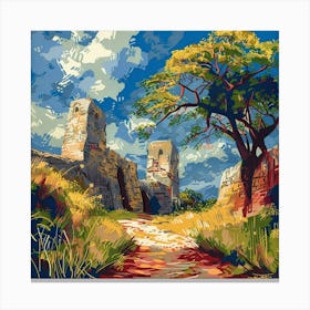 A Great Zimbabwe Ruins In Zimbabwe Castle Canvas Print