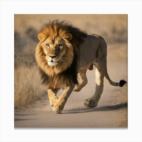 Lion Running Canvas Print