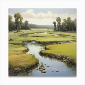 River In The Grass Canvas Print