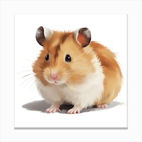 Solitary Syrian Hamster Canvas Print