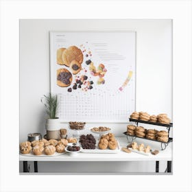 Calendar Table Canvas Print