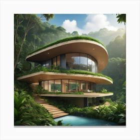 House In The Jungle Canvas Print