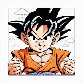 Kid Goku Painting (15) Canvas Print