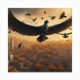 Eagle In Flight 1 Canvas Print