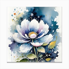 Watercolor Flower Painting 1 Canvas Print