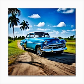 Classic Car On The Road 8 Canvas Print