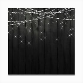 Christmas Lights On A Wooden Background Toile