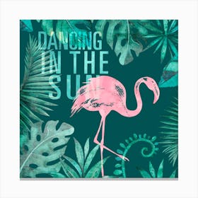 Flamingo Jungle Canvas Print