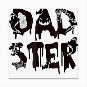 Dadcula Halloween Dad Dracula Costume Momster Matching Canvas Print