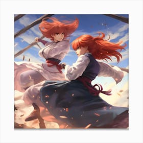 Samurai Swordsmen Anime Canvas Print