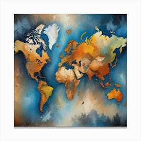 World Map 53 Canvas Print