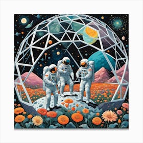 'Astronauts In Space' Canvas Print