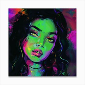 Psychedelic Girl Canvas Print