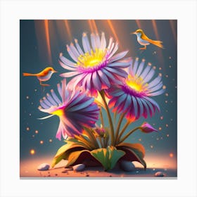 Flowers In A Pot Canvas Print