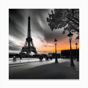 Sunset In Paris 13 Canvas Print