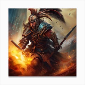 Warrior With A Sword Canvas Print
